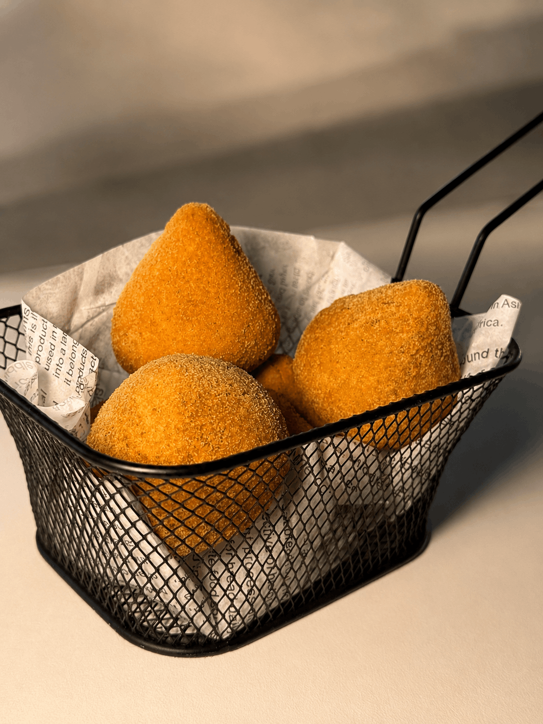 Coxinhas de frango na cestinha